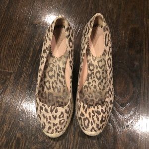 J. Crew Seville Espadrille Leopard Print Wedges
